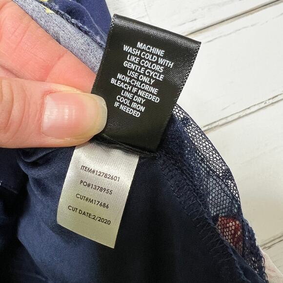 Torrid Maxi Challis Navy Blue Floral Dress Size 3X - Picture 10 of 13